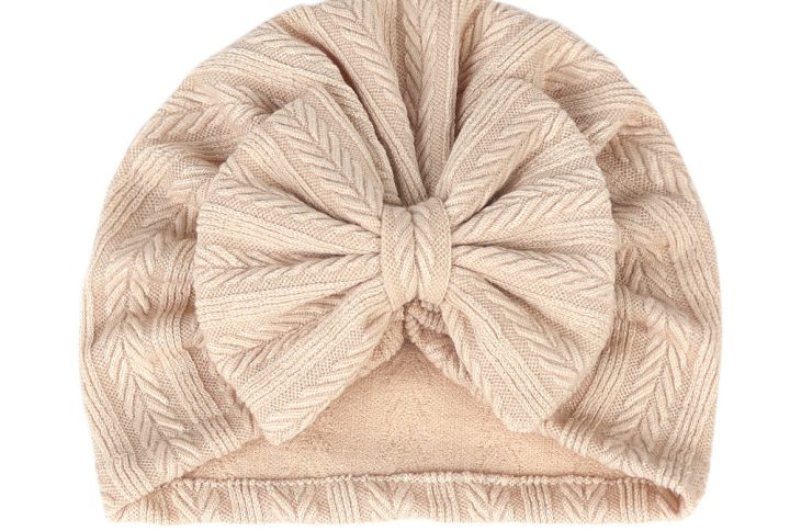 Luxe Baby Bow Bonnet – Beige