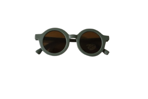 Sustainable baby sunglasses olive green with UV protection – Simplicity Sunnies by Plush Bubs