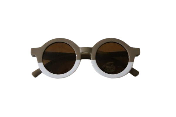 Totown Sunnies – Mocha/White | Stylish Baby Sunglasses