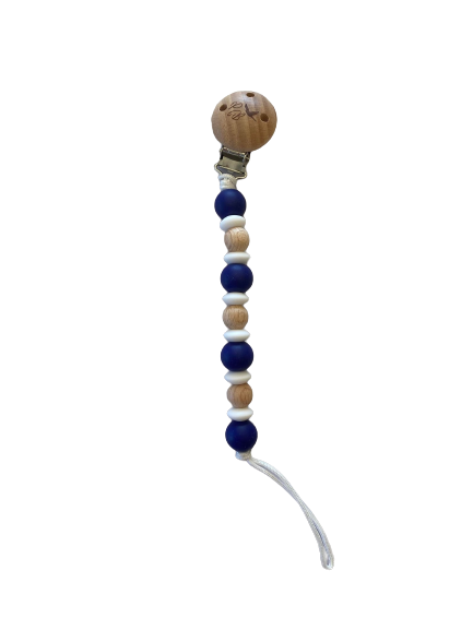 Silicone Dummy Clip – Navy | Plush Bubs