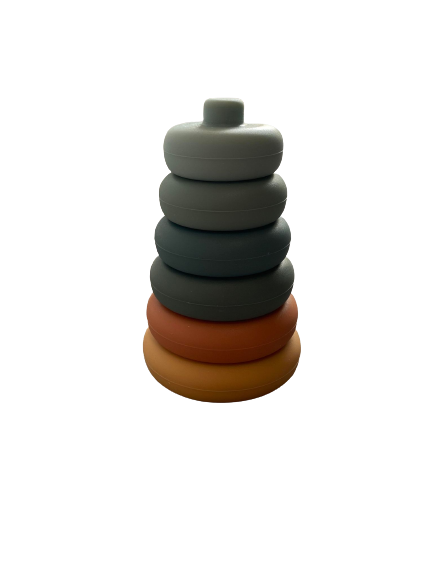 Plush Bubs Silicone Round Educational Stacker – Forest