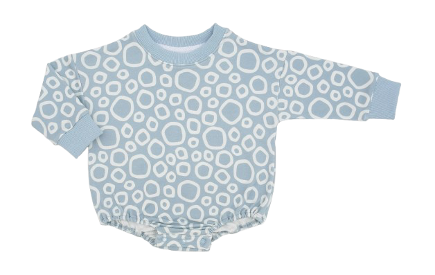 Organic Bamboo Baby Romper – Circle Design (3-6m)